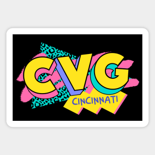 Retro 90s Cincinnati CVG / Rad Memphis Style / 90s Vibes Magnet